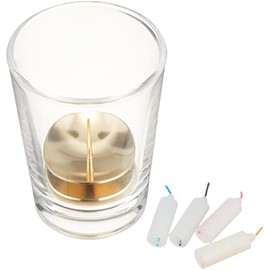 Tokai Seiro's 東海製蝋 Candlestick Safe Patented Candlestick Urban Gold 166-32 Φ5.4×7.3cm