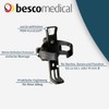bescomedical Drinks Holder for Rollators Black - Adjustable Bottle and