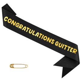 VIVIVOGO Congratulations Quitter Retirement Sash, Funny Retirement Party Supplies, Ideas, Retired Sash for Women Retirement Gifts, Favors
