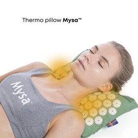 MYSA THERMO AKUPRESSURKISSEN: DAS NR. 1 NACKENKISSE AUF DEM MARKT! TOP MEDRANK 2024 FÜR: ZERVICALGIE STRESS INSOMNIA. DAS EINZIGE IN ÖKO-BIO-DINKELSPREU MADE IN EU DAS AUTHENTISCHE SCHWEDISCHE KISSEN