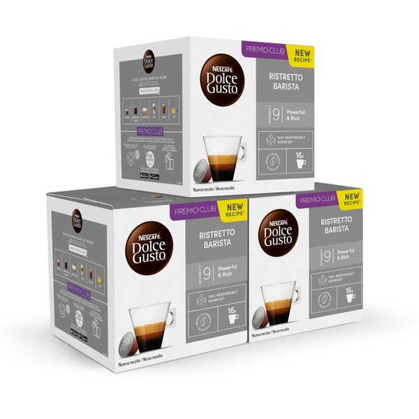 Nescafe Dolce Gusto - Espresso Barista , paquete 3 x 16 Cpsulas