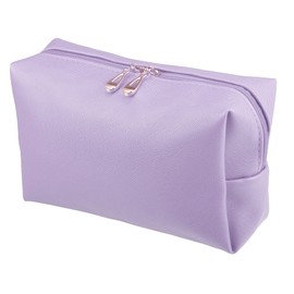 VOCOSTE Cosmetic Pouch Travel Cosmetic Bag Waterproof PU Leather Case for Women 1PC, purple
