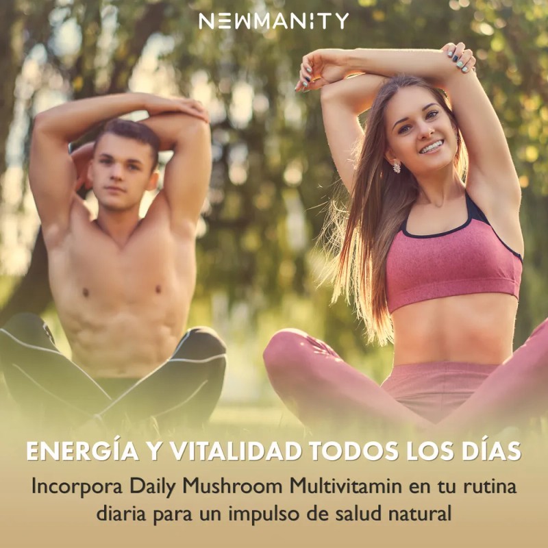 Multivitaminico Daily Mushroom Multivitaminas - 300 Cpsulas de Hongos Adaptgenos