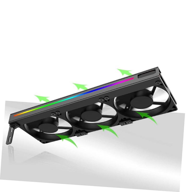 TEHAUX 5v Graphic Card Cooler RGB Lighting Pin Air Cooling