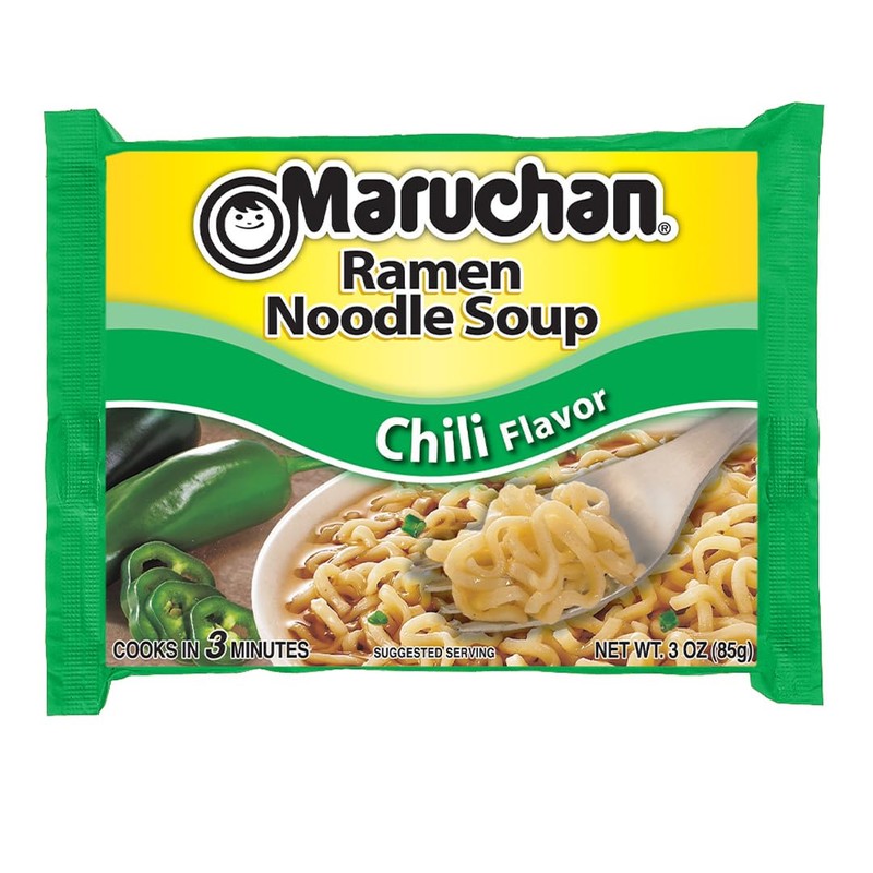 Maruchan Ramen Chili, Instant Ramen Noodles, Ready to Eat Meals,