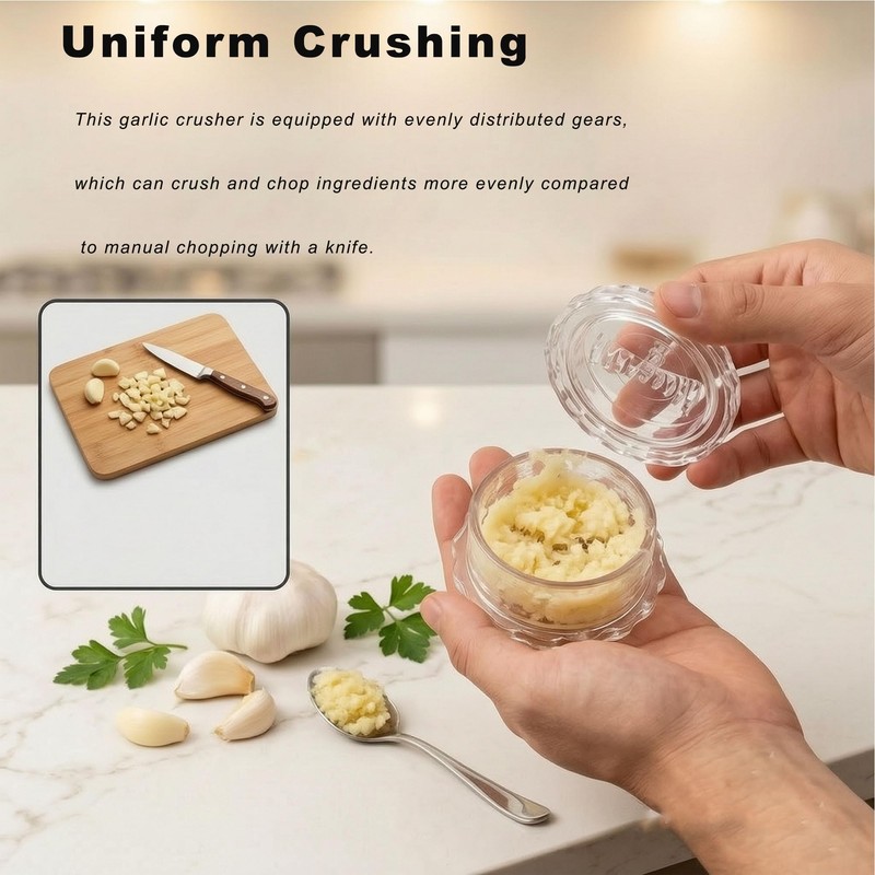 2 Pieces Manual Garlic Twist Press for Garlic, Chili, Onion