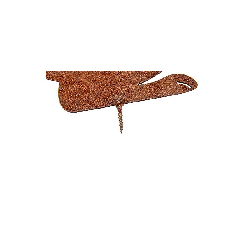 Benera Rusty Squirrel for Screw-In Garden Stake, Garden Decoration, Patina
