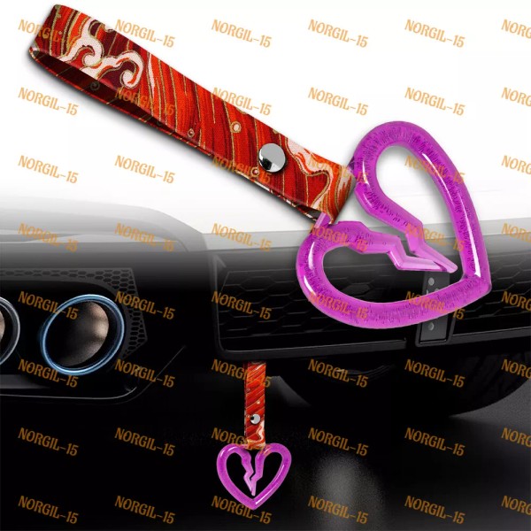 Unbranded Crystal Broken Heart TSURIKAWA Purple Ring Train Bus Handle