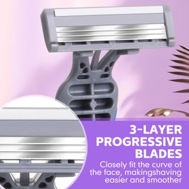 Leriton 12 Pcs Disposable Razors for Men Bulk 3 Blade Sensitive Skin Shaving Razor Long Blade for Hotel Spa Travel