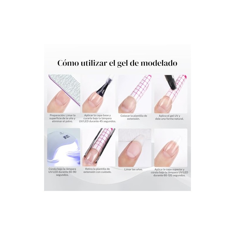 CHERIMOYA Gel Constructor Sólido Para Uñas Extensión 30g
