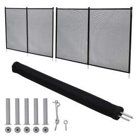 GarveeLife Pool Fence 4Ft x 12Ft, 320GSM Teslin Mesh with Stainless Steel Frame for Inground/Above Ground Pools, Swimming Pool Fence for Backyard Garden Pool Safety