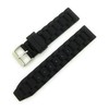 20mm Soft Rubber Silicone Watch Band (Black)