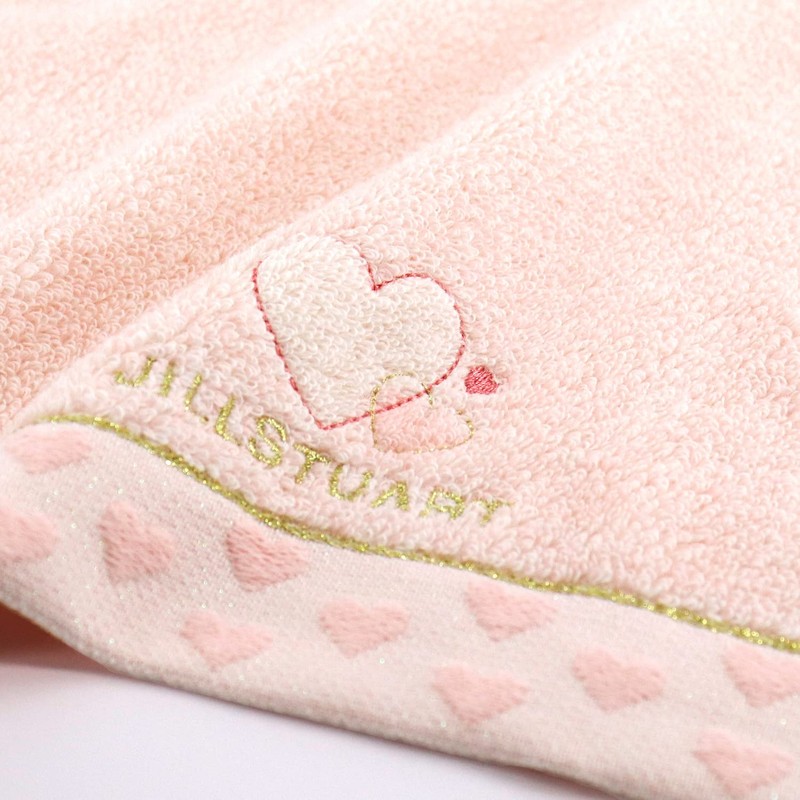 JILLSTUART 58-1570070 Point Heart Towel Handkerchief, Pink, Fulfy Cotton, No