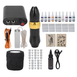 Rotary Tattoo Pen Set Professional Clip Cord Foot Pedal Tattoo Ink Power Supply Tattoo Machine Kit 90‑265V EU Plug