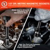 BLACKROBOT 1/2" Drive Magnetic Impact Socket Set, 15-Piece Shallow Socket