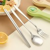 Chopsticks, Fork Spoon, 3-piece Set, Cutlery Set, Stainless Steel, Chopsticks,