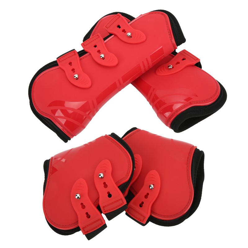 4pcs Horse Leg Guard PU Neoprene Front Hind Horse Tendon