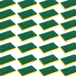 Lola Product Cellulose Sponge & Scourer, Heavy Duty, Dual Purpose Super Absorbent Dish Cleaning Scrubber, 144 Pack