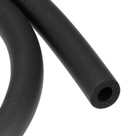 TOP-VIGOR Pipe Insulation Foam Tube, 10mm ID Foam Grip Tubing, 5mm Thick Lagging Pipe, 1.5M Length Cladding Foam Tube Hose Non-Slip for Fitness Tools Handle Support, Pipe Insulation, Black