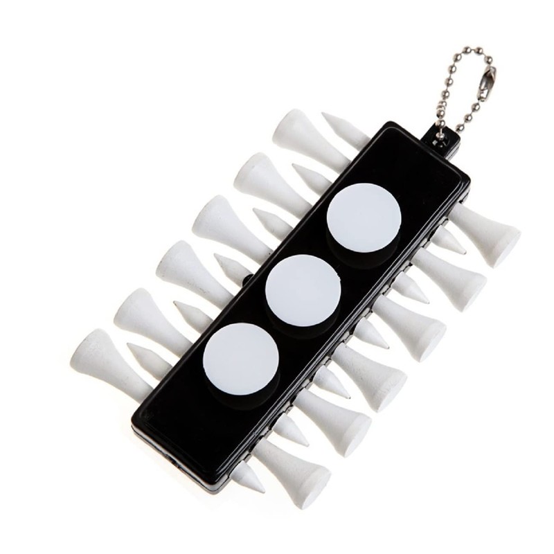 Tecno Pro Cross-Country Golf Tee Holder with 12 Tees &