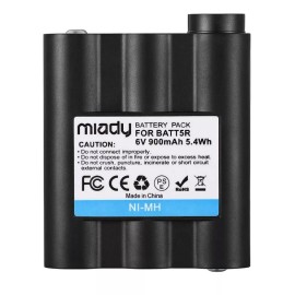 Universal 2pk Miady 900mAh 6V Ni-MH Battery Midland GXT 2-way Radio BATT5R AVP7, 5.4Wh