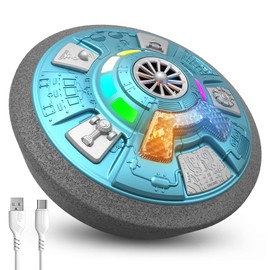 Mirana Mothership Hover Ball | C-Type USB Rechargeable LED Floating Soccer Ball | Spaceship Theme with Attractive Rainbow Lights Best Gift for Boys Girls and Kids (Nebula Blue)