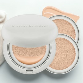 Anjumain Too Cool for School Art Class Studio De Tent Fixing Cover Cushion Foundation Original 12g + 2 refills 12g each, 2C Cool Petal, 1 each / 투쿨포스쿨 아트클래스 스튜디오 드 땅뜨 픽싱 커버 쿠션 파운데이션 본품 12g + 리필 12g 2개, 2C 쿨 페탈, 1개