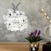 Imitation White Dogwood Wreath Simulation Vibrant Wreath Decoration for Home