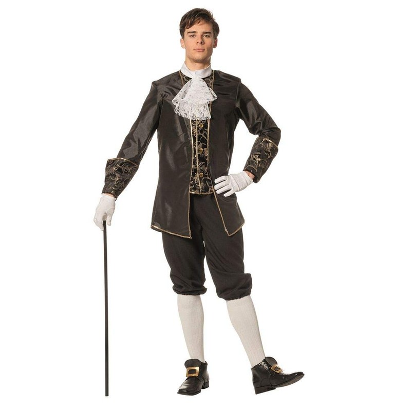 shoperama Marquis Men's Baroque Rococo Costume, Taffeta Suit, Count Nobleman,