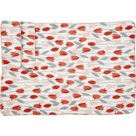 Wpc. Patterns W082-331 Cushion Blanket, 4-Way Blooming Tulip Red, Women's, 4-Way Poncho, Stomach Wrap, Cushion, Warm, Compact, Office, Machine Washable, Stylish, Cute, Women's, For Both Sunny and