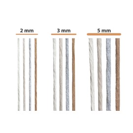 3mm Macrame Cord Cotton - 100m Twisted Macrame Twine for Crafts with 40 Threads | Colored Cotton Rope String for Crafts, Wall Hanging and Plant Hangers | Macrame Supplies | Cordonna | Beige