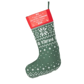 93Brand Pearl Weave Christmas Stockings (Green)