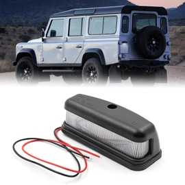 njssjd White LED License Number Plate Light For Land-Rover Defender 90 110 130 1990-2016 Series 2 2A 3 OEM# BA9715, XFC100550LED, XFC100550, PRC7255