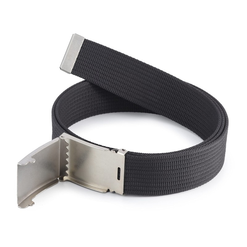 Ladeheid Men's Belt Male Fabric Belt Hessian P90, graphitegray