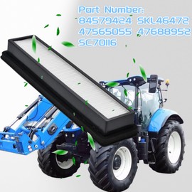 PAGOTORTAUS 47565055 SKL46472 Cab Air Filter Compatible with New Holland Tractor T4.55 T4.65 T4.75 T4.85 T4.90 T4.95 T4.100 T4.105 T4.110 T4.115 T4.120 T5.95 T5.105 T5.110 T5.120 TS6.110 TS6.120