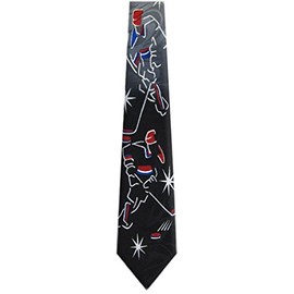 Ice Hockey Theme Novelty Necktie