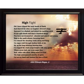 John Gillespie Magee, Jr High Flight (8x10 Framed) | (Poster, Print, Picture or Framed Photograph)