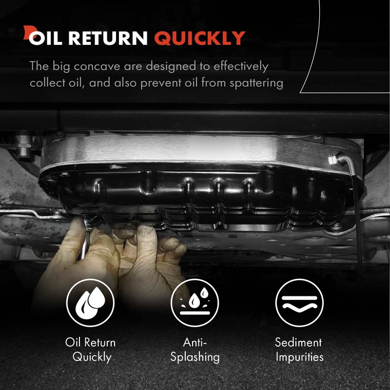 A-Premium Engine Oil Pan Sump with Drain Plug Compatible with