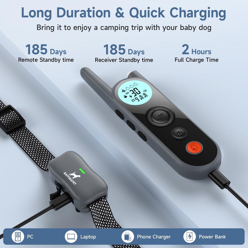 KAIYIKAPET Dog Training Collar with Remote 3/4 Mile, IPX7 Waterproof,3