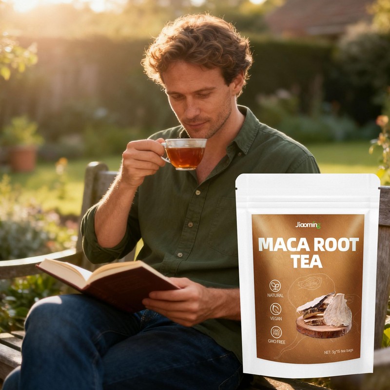 Jiaoming Black Maca Root Herbal Tea for Men & Women,