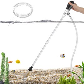 Carefree Fish Aquarium Gravel Cleaner 6Ft Hose Fish Tank Water Changer Gravel Vacuum Adjustable Length ABS(for 5~20Gal Tank)