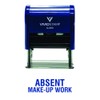 Absent Make-up Work Teacher Self Inking Rubber Stamp (Blue Ink)