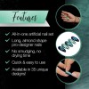 Ardell Nail Addict Artificial Nails, 75887 Green Glitter Chrome