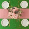 zsccxq Pink & Green Holographic Tablecloth Satin Table Runner 40"