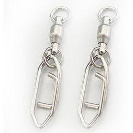 TOKUTSURI Fishing Speed Clips Topwater Ball Bearing Swivels Fishing Clips Quick Change Crankbait Power Clips Snap Swivels Saltwater Freshwater White 25Lbs 25pcs