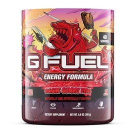 G Fuel Raging Gummy Fish Energy Drink Powder, Pre Workout Caffeine Mix for Gaming, Sugar Free Focus Amino, Vitamin + Antioxidants, 9.9oz (Gummy Fish Candy, 40 Servings)