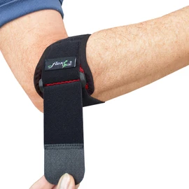4DflexiSPORT Tennis Elbow - Lateral Epicondylitis (Raspberry/Red) restores forearm strength, relieves elbow pain. Easy one size reversible L or R arm fit. Unisex.