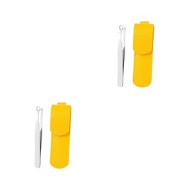 1 Set Nose Hair Trimmer Nasal Hair Tweezers Water Resistant Beard Tool Durable Easy Clean with PU Case for Facial Grooming