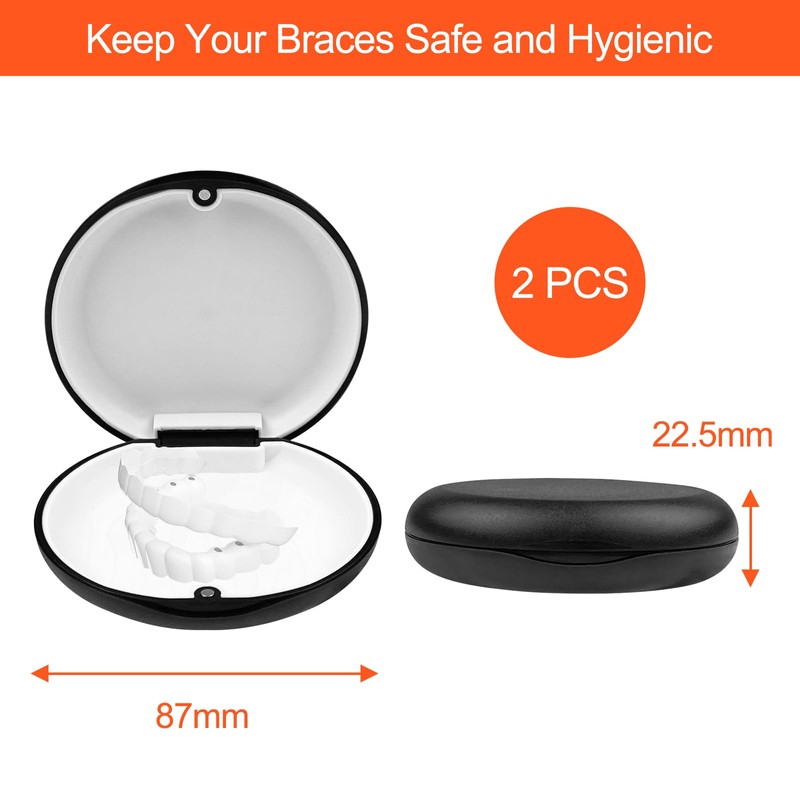 Avesteir Pack of 2 braces box, denture box, denture container,