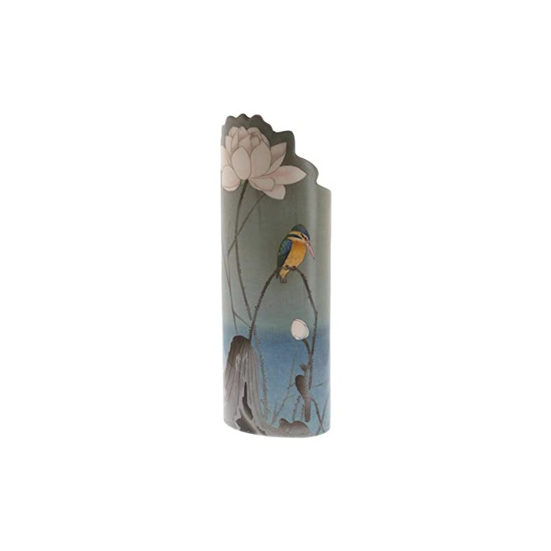 Kason - Kingfisher with Lotus Flower Vase